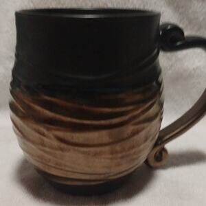 Rochelle Ceramic Coffee Mug Black Brown Dishwasher Microwave Safe China